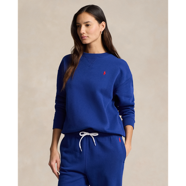 Ralph Lauren Fleece Crewneck Sweatshirt In Sporting Royal