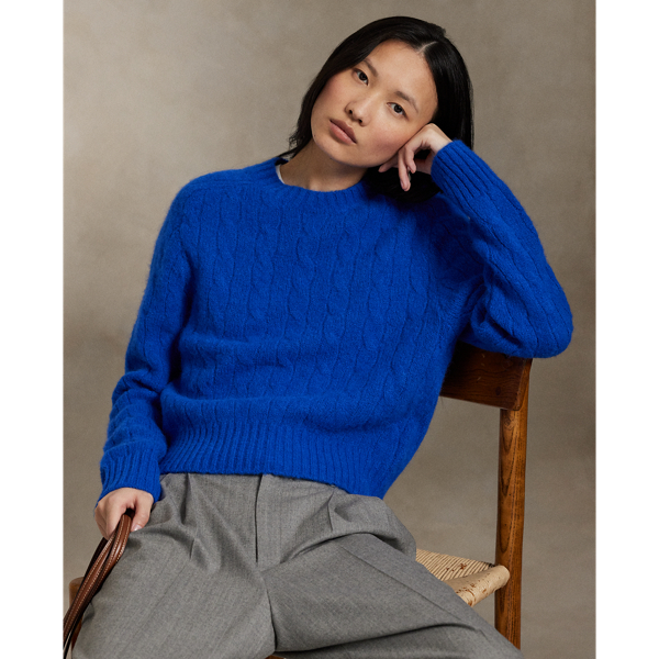 Pull col rond en laine mélangée torsadée - Polo Ralph Lauren - Modalova