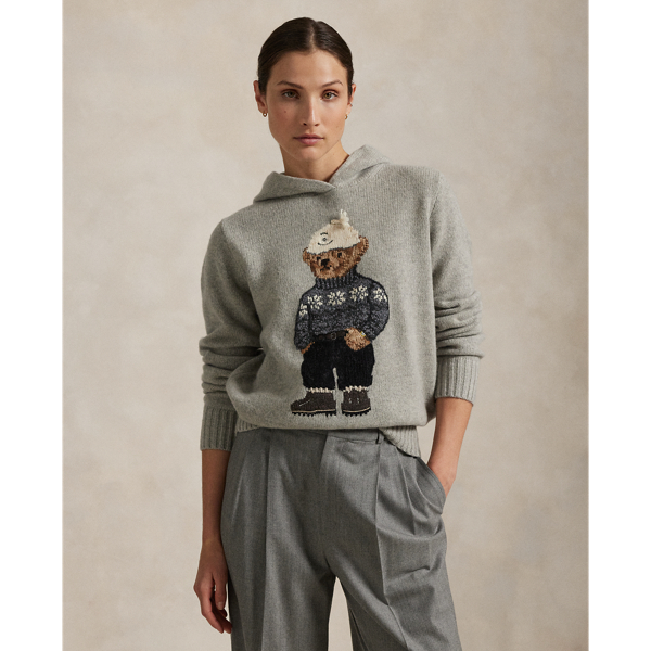 Pull à capuche Polo Bear laine cachemire - Polo Ralph Lauren - Modalova
