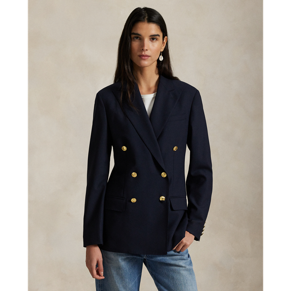 Double-Breasted Stretch Wool Blazer - Polo Ralph Lauren - Modalova