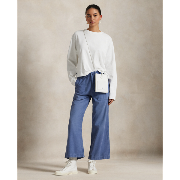 Polo Ralph Lauren The Ricky Wide-leg Crop Pant In French Workwear Blue