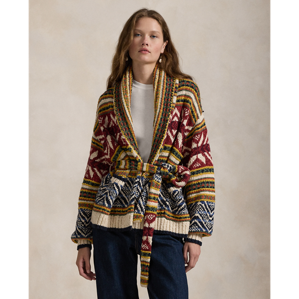 Cardigan col châle motifs multiples - Polo Ralph Lauren - Modalova