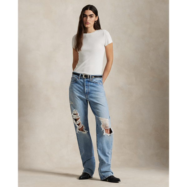 Shop Polo Ralph Lauren Relaxed Straight Jean In Myrtle Wash