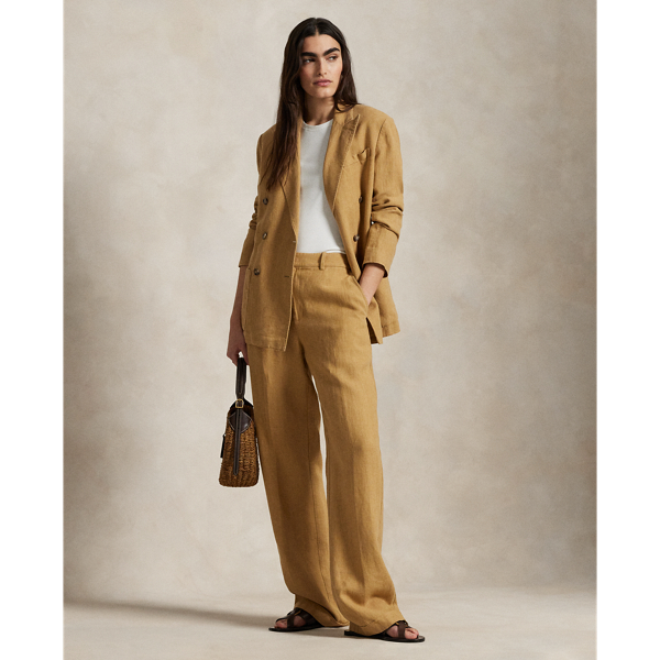 Pantalon droit décontracté en lin - Polo Ralph Lauren - Modalova