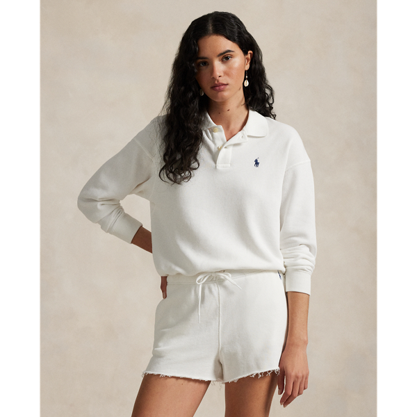 Polo à manches longues en molleton léger - Polo Ralph Lauren - Modalova