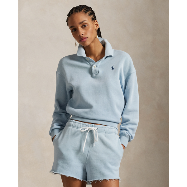Polo à manches longues en molleton léger - Polo Ralph Lauren - Modalova