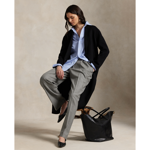 Ralph Lauren Double-faced Wool Coat In Black