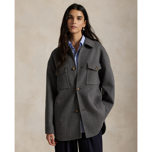 Double-Faced Wool Shirt Jacket - Polo Ralph Lauren - Modalova