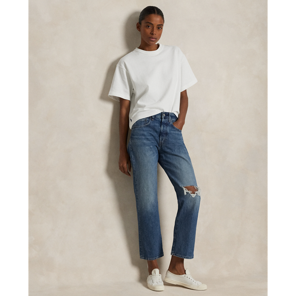 Polo Ralph Lauren Relaxed Straight Crop Jean In Gwendolyan Wash