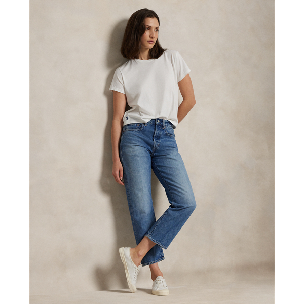 Polo Ralph Lauren Relaxed Straight Crop Jean In Lebec Wash