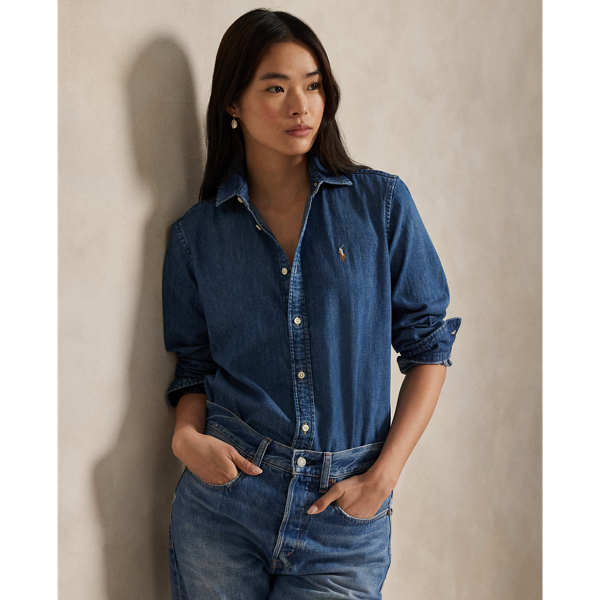 Shop Polo Ralph Lauren Slim Fit Denim Shirt In Merced Wash