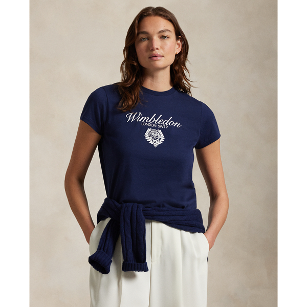 Ralph Lauren Wimbledon Crest Cotton Jersey Tee