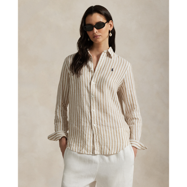 Chemise rayée Classic Fit en lin - Polo Ralph Lauren - Modalova