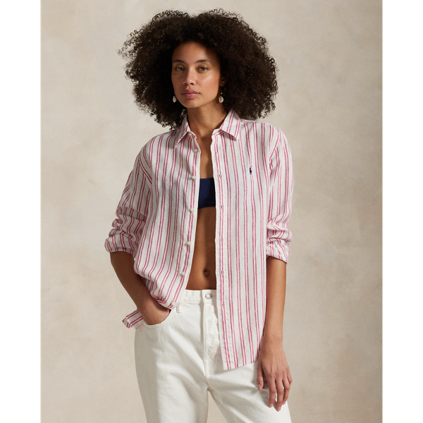 Chemise rayée Classic Fit en lin - Polo Ralph Lauren - Modalova