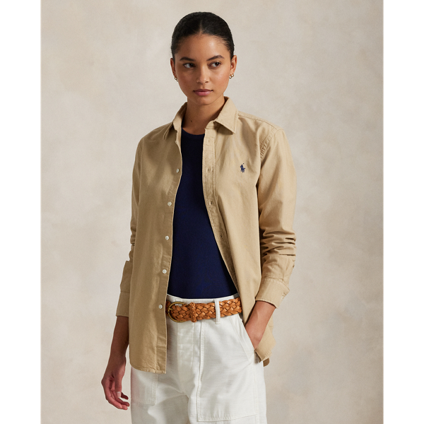Polo Ralph Lauren Classic Fit Cotton Oxford Shirt In Classic Tan