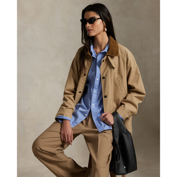 Ralph Lauren Cotton Utility Jacket In Brown