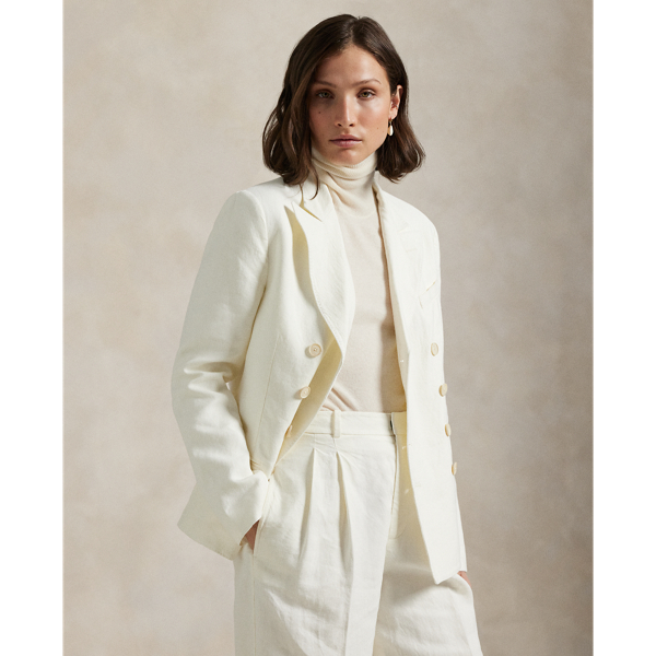 RALPH LAUREN RALPH LAUREN DOUBLE-BREASTED HEMP BLAZER 