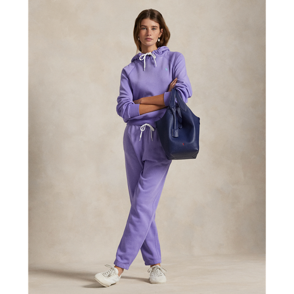 Ralph Lauren Lightweight Fleece Drawstring Sweatpant In Purple