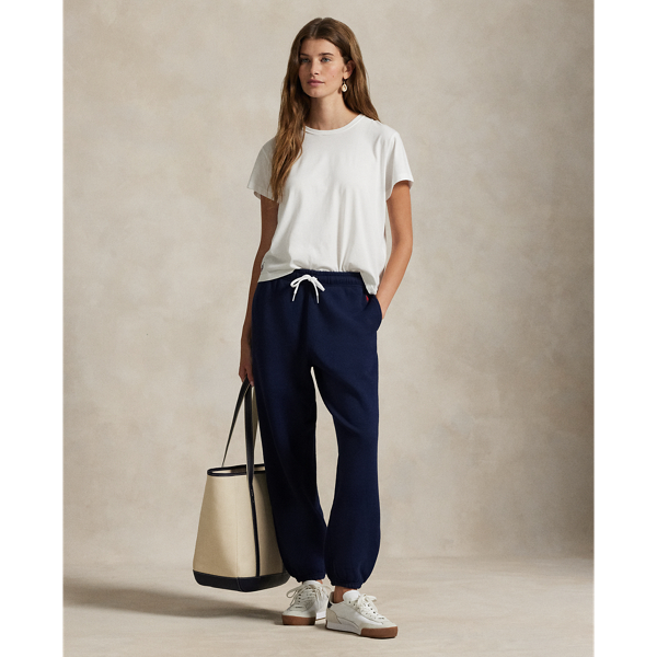 Ralph Lauren Fleece Drawstring Sweatpant In Blue