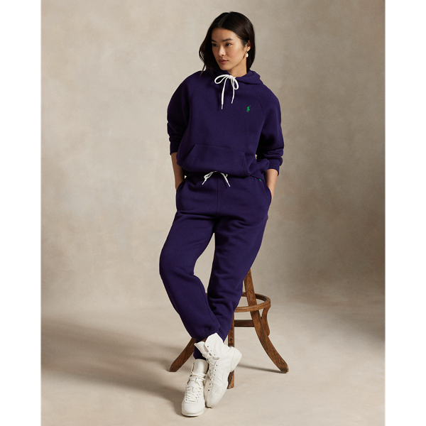 Ralph Lauren Fleece Drawstring Sweatpant In Purple