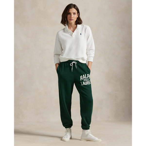 Ralph Lauren Logo Fleece Drawstring Sweatpant In Green