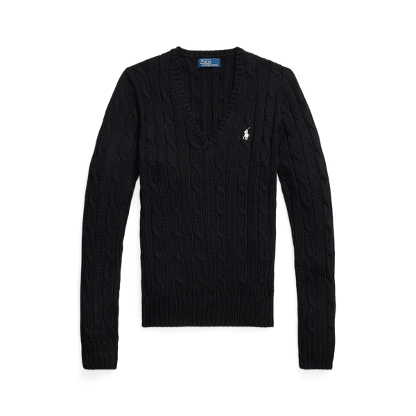 Pull col en V torsadé en coton - Polo Ralph Lauren - Modalova