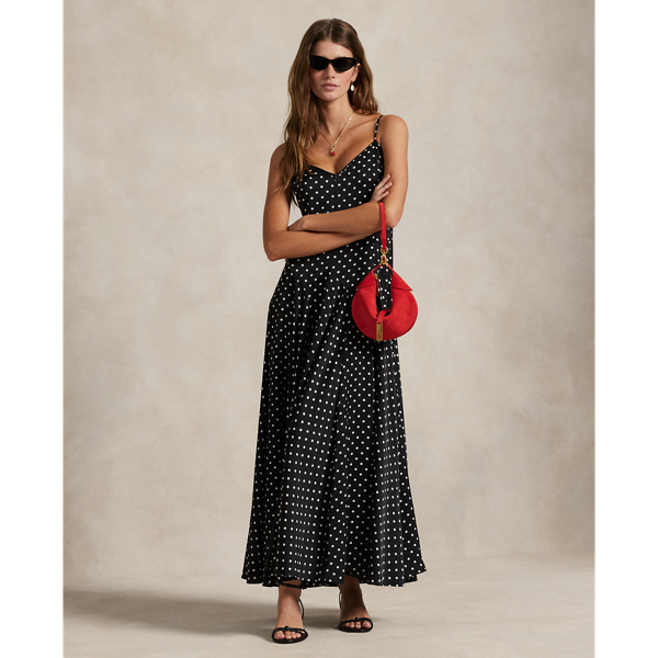 Robe en satin à pois - Polo Ralph Lauren - Modalova