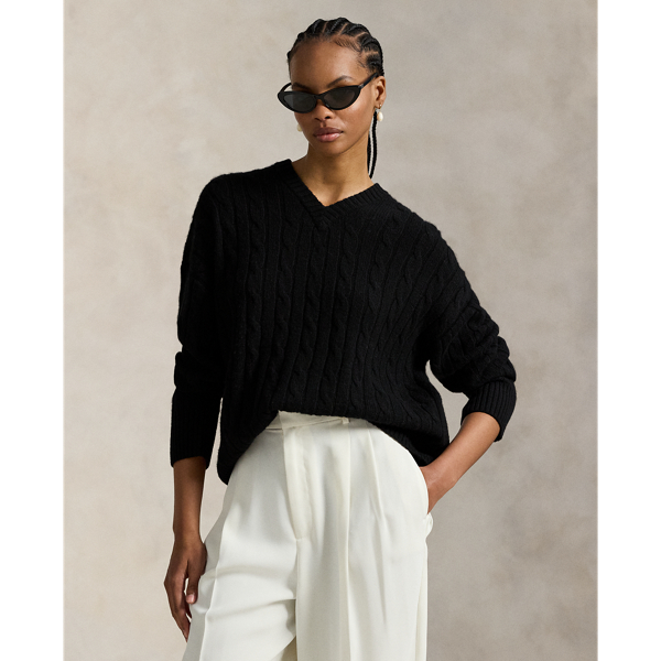 Pull col en V torsadé en cachemire - Polo Ralph Lauren - Modalova