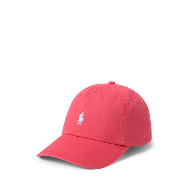 Ralph Lauren The Iconic Cotton Chino Ball Cap In Pale Red