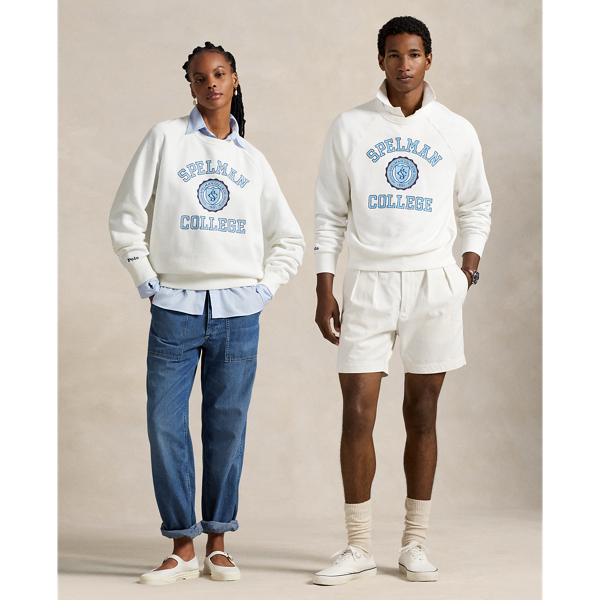 Ralph Lauren The Spelman College Fleece Crewneck In White