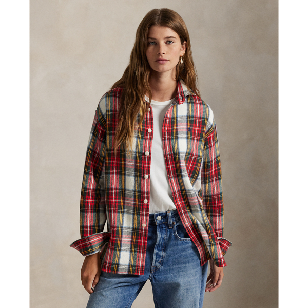 Ralph Lauren Relaxed Fit Plaid Cotton Twill Shirt In Multi