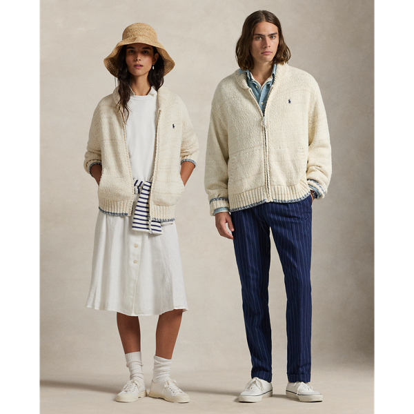 Ralph Lauren The Oak Bluffs Zip Cardigan In Multi