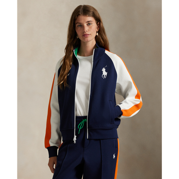 Ralph Lauren Us Open Ball Crew Track Jacket In Blue