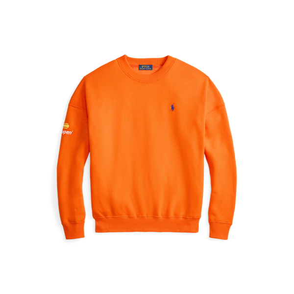 Ralph Lauren Us Open Crewneck Fleece In Orange