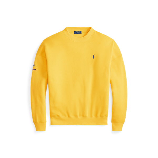 Ralph Lauren Us Open Crewneck Fleece In Yellow