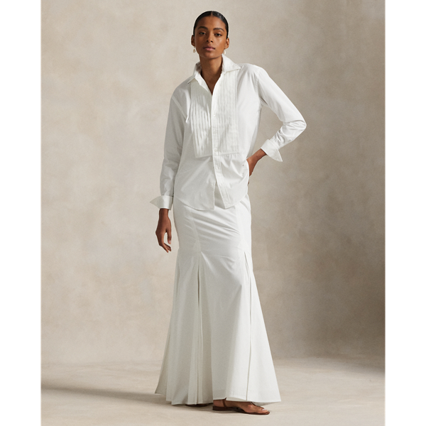 Ralph Lauren Cotton Fit-and-flare Maxiskirt In White
