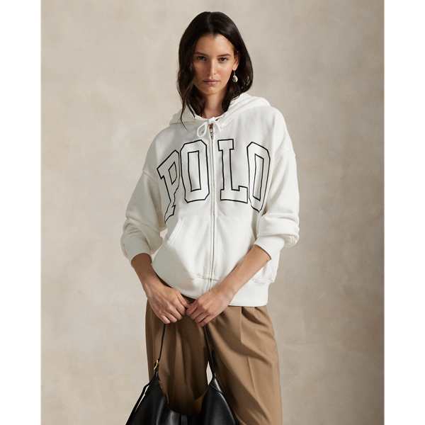 Ralph Lauren Logo Lightweight Fleece Full-zip Hoodie