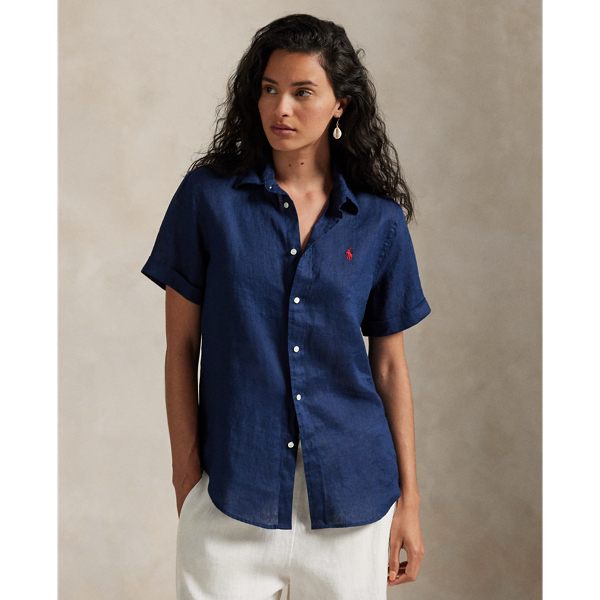 Chemise Classic Fit manches courtes lin - Polo Ralph Lauren - Modalova