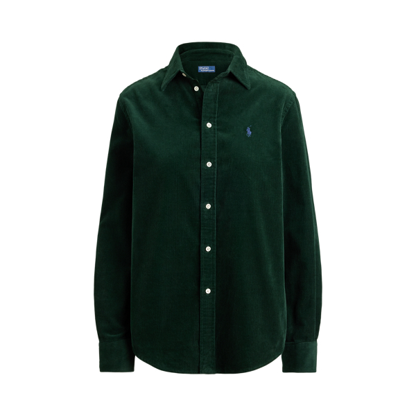 Camicia in Velluto di Cotone Ralph Lauren Classic-Fit