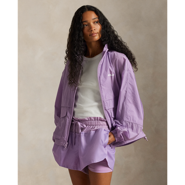Ralph Lauren Overlay Windbreaker In Purple