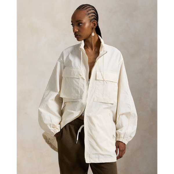 Ralph Lauren Oversize Utility Windbreaker In White