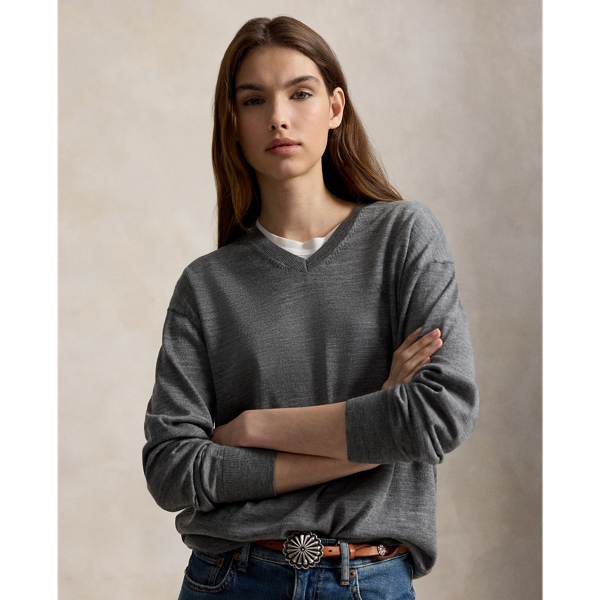 Maglia in Lana Scollo a V - Ralph Lauren
