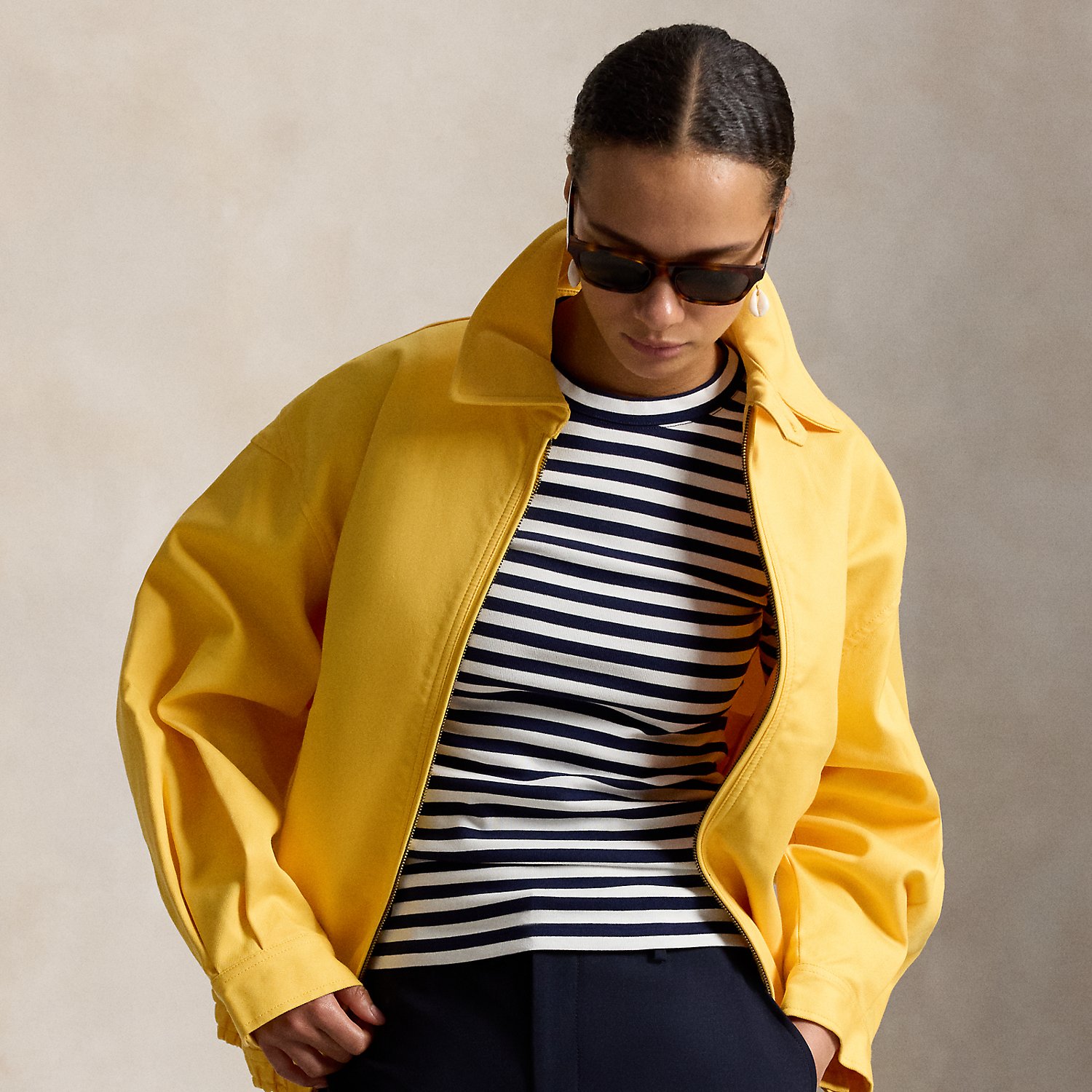 Oversize Cotton Windbreaker
