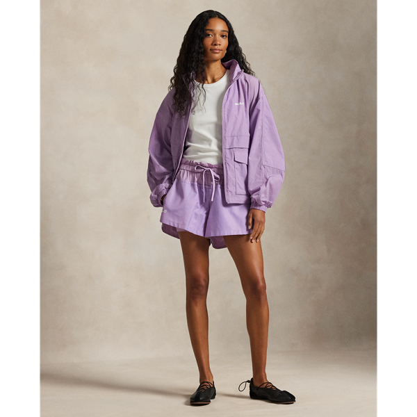 Ralph Lauren Layered Drawstring Short In Purple