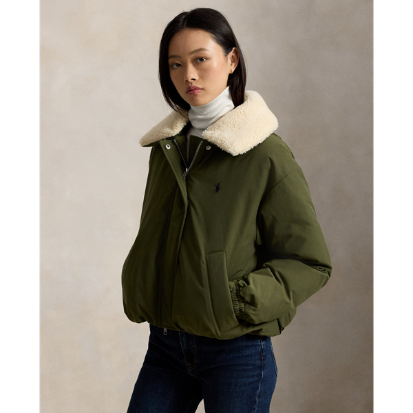 High-Pile-Collar Down Puffer Jacket