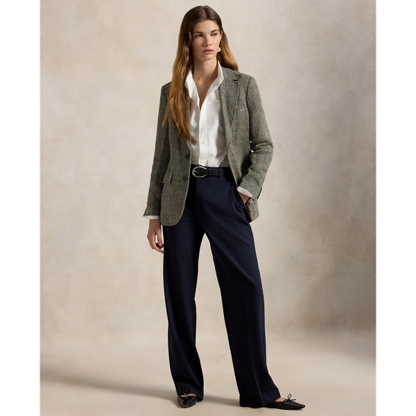 Stretch-Wool Relaxed Straight Trouser