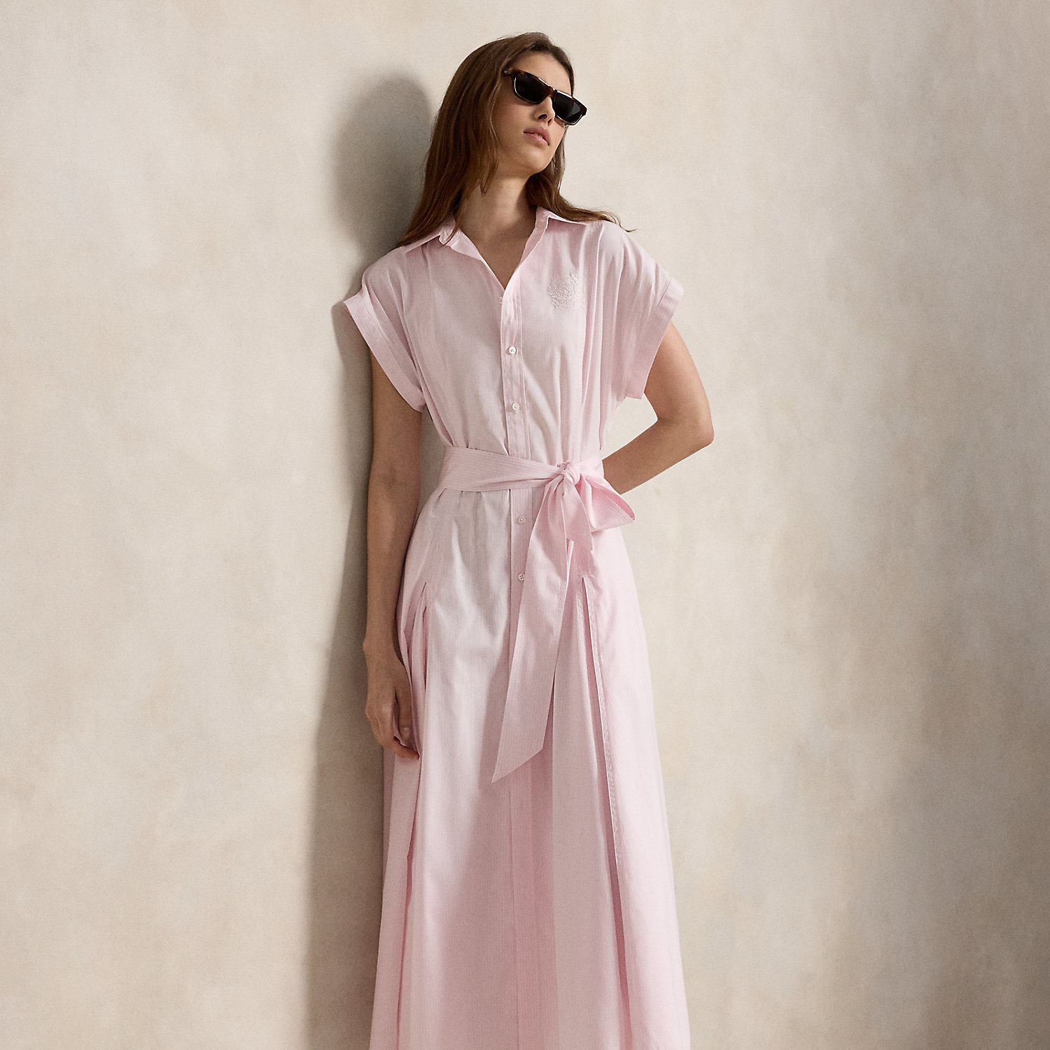 Wimbledon Striped Cotton Shirtdress