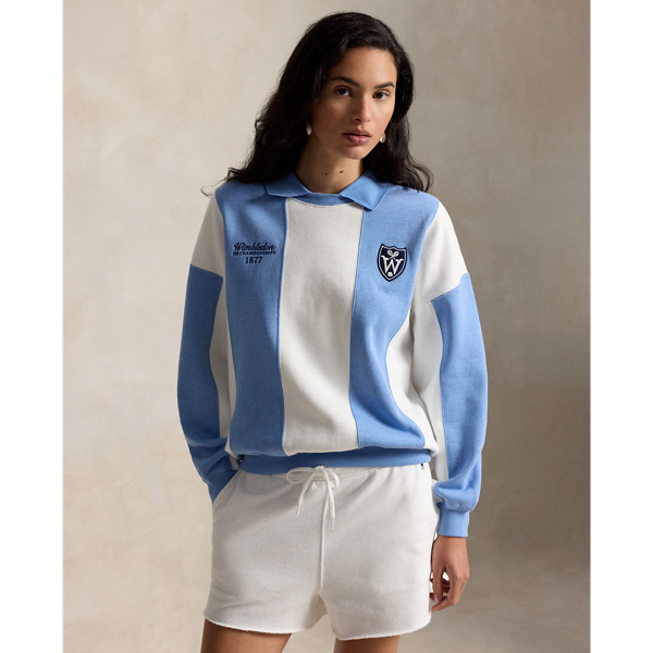 Wimbledon Crest Fleece Polo Pullover
