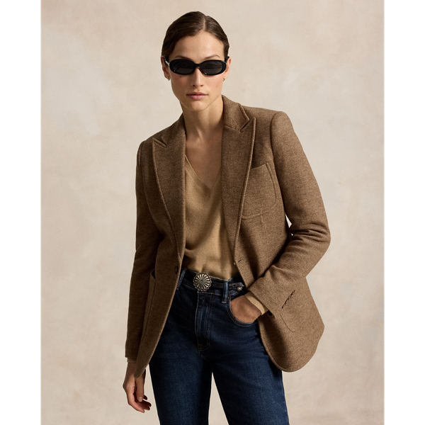 Single-Breasted Wool-Cotton Blazer