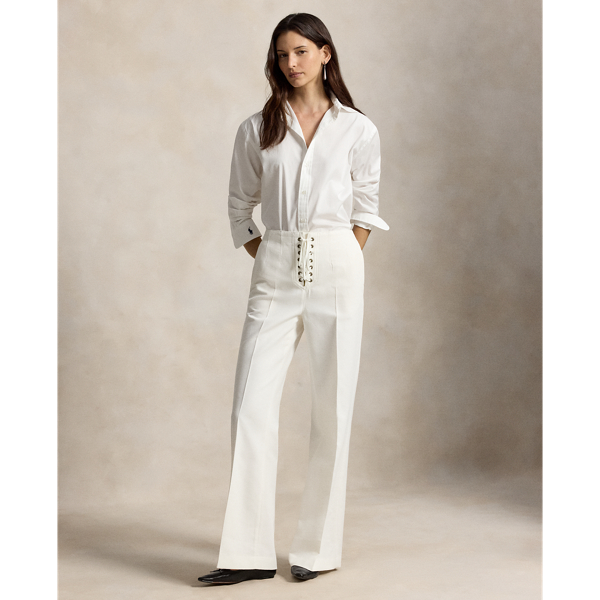 Beaton Cotton-Wool Lace-Up Trouser